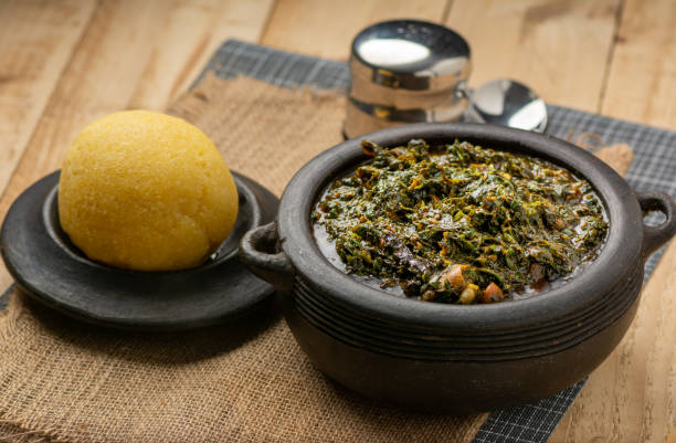 Nigerian Efik Afang soup served at African Good Meal